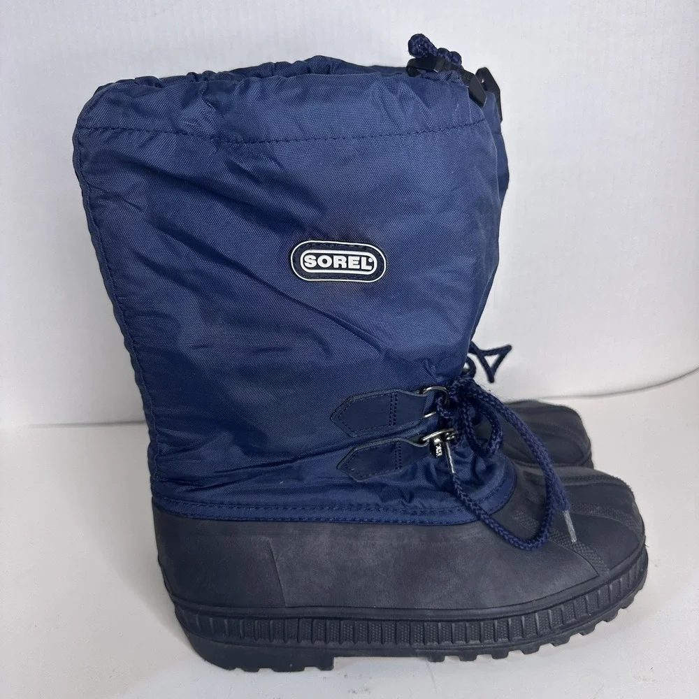Sorel Snow Boots Youth Size 5 Blue Super Trooper Winter Insulated Waterproof